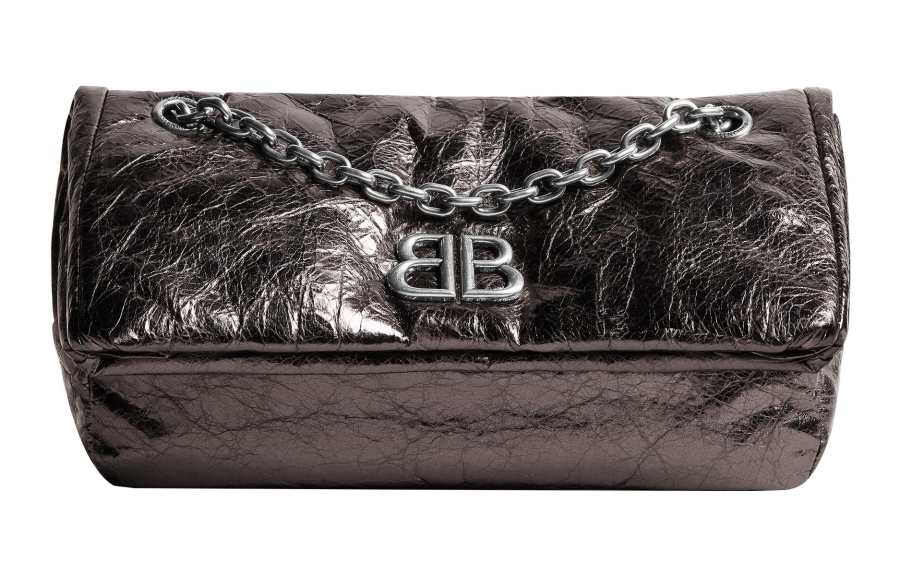 Balenciaga Arena Calfskin Chain Bag Handbag, Shoulder Bag Women's Dark Gray
