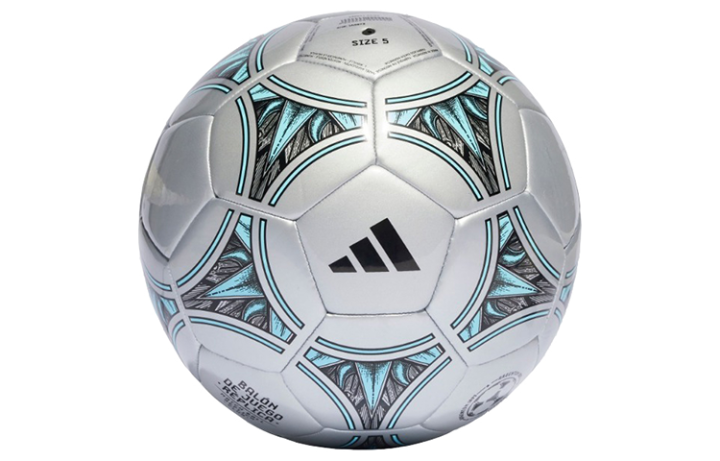 Adidas Adidas Size 5 Machine Stitched Ball Metallic Silver Soccer Ball