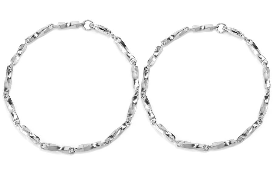 ENFANTIN Titanium Steel Bracelets Unisex Silver