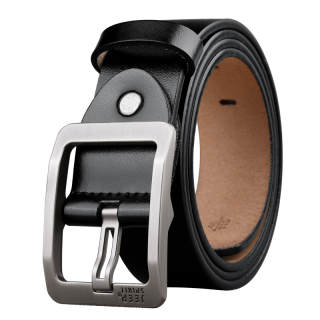 JEEP SPIRIT Jippo JEEP SPIRIT Business Casual Pin Buckle, Style Elegant Cow Leather Belts Men's Width 3.8cm