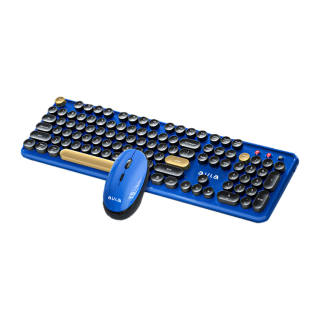 AULA AC306 Keyboard & Mouse Set / 104 Keys Vintage Round Keycap, Lightweight And Quiet Keyboards