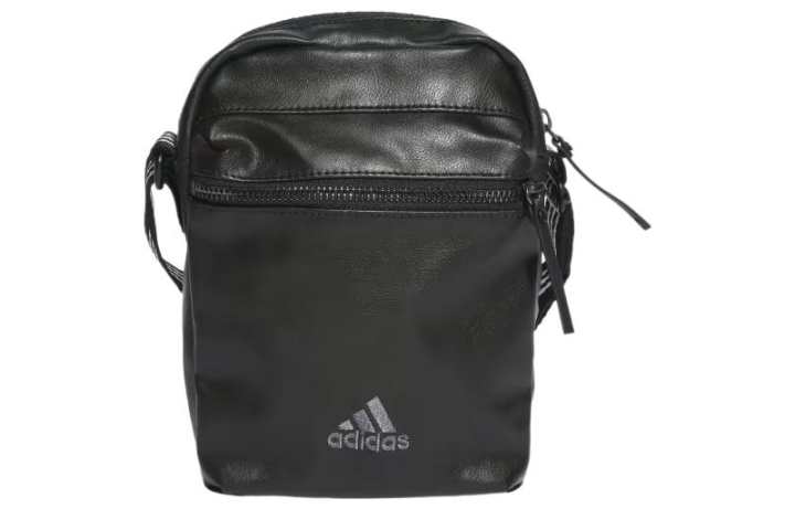 Adidas Adidas Polyurethane Synthetic Leather Shoulder Bag, Crossbody Bag Regular Unisex Black