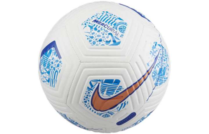 Nike Nike 1 3 4 Size 5 Ball Soccer Ball Rubber Machine Stitched Soccer Ball Unisex 100 White/Metallic Copper/Harmony Blue