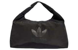 Adidas Originals Recycled Polyester Plain Weave Fabric Cloud Bag, Sports Bag, Handbag Regular Women's Black