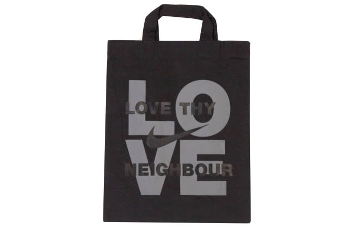Nike Nike LOVE THY NEIGHBOR Collaboration Cotton Tote Bag, Shopping Bag, Handbag Regular Unisex Black