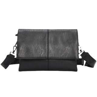 ALNI BITTON PU Leather Crossbody Bags Regular Men's Black/Khaki/Gray