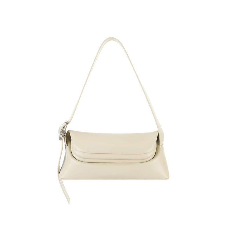 OSOI FOLDER BROT Cow Leather Handbag, Shoulder Bag Regular Women's White