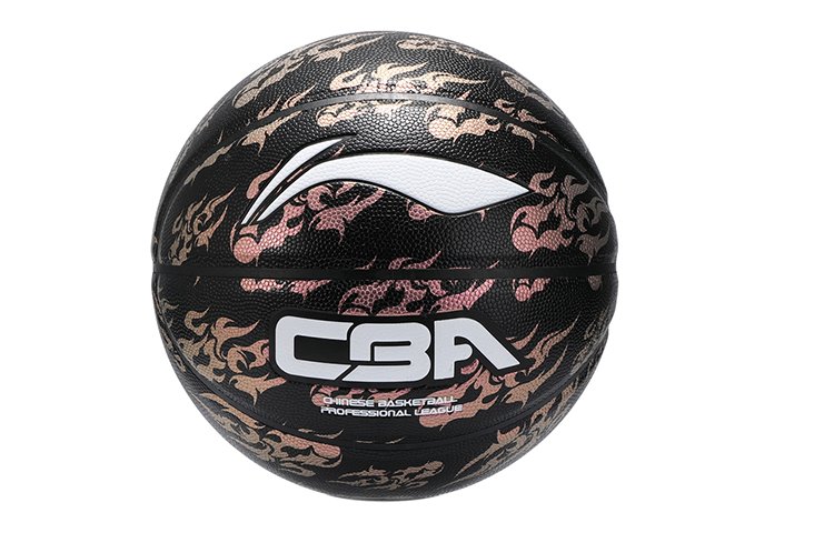 Li-Ning Li Ning CBA Collection Pu Basketball Black Size 7 Competition Unisex