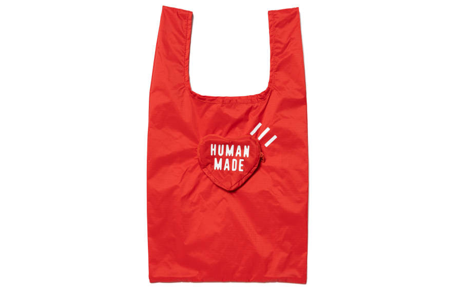 HUMAN MADE Nylon Tote Bag, Shopping Bag, Handbag Small Unisex Red