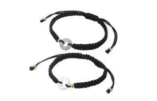COPI 925 Sterling Silver Rope Bracelets Unisex Black/Red