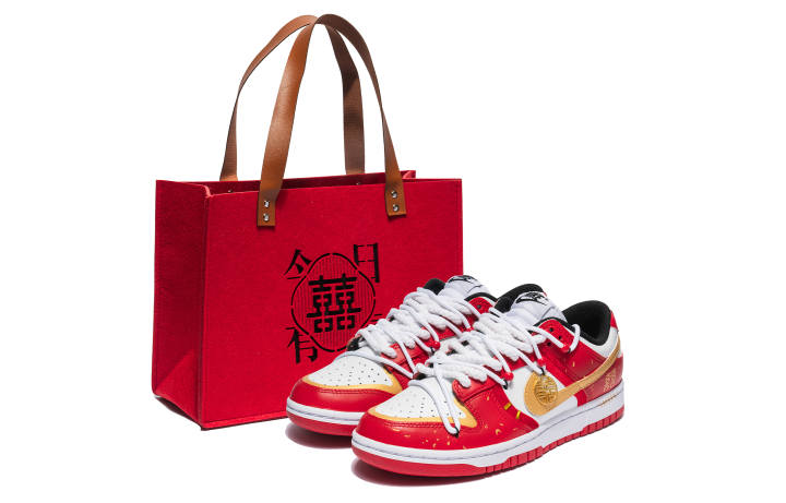 Nike Nike Dunk Low top Skateboard Shoes Unisex White Red
