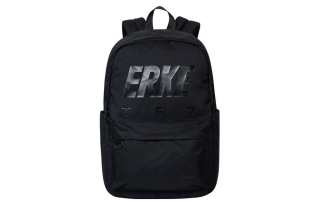Erke Textile Fabric Backpack Unisex Jet Black