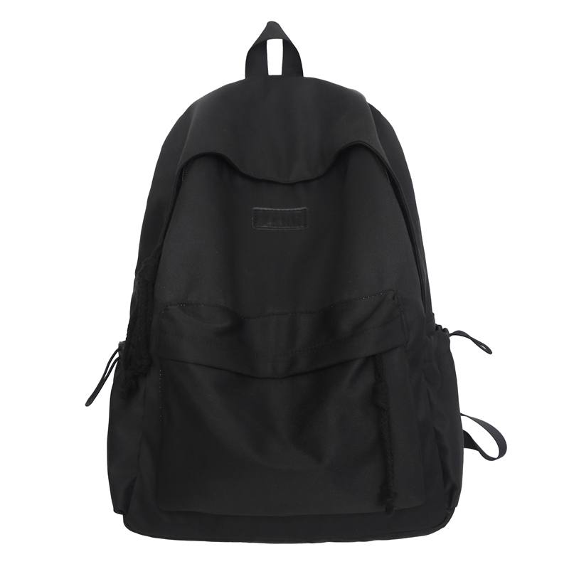 DELIXIONG Nylon Backpack Regular Unisex Black/White/Blue/Brown