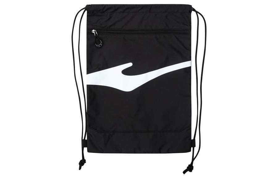 Erke Athleisure Textile Fabric Drawstring Closure Bag Swim Storage Bag Regular Unisex Jet Black
