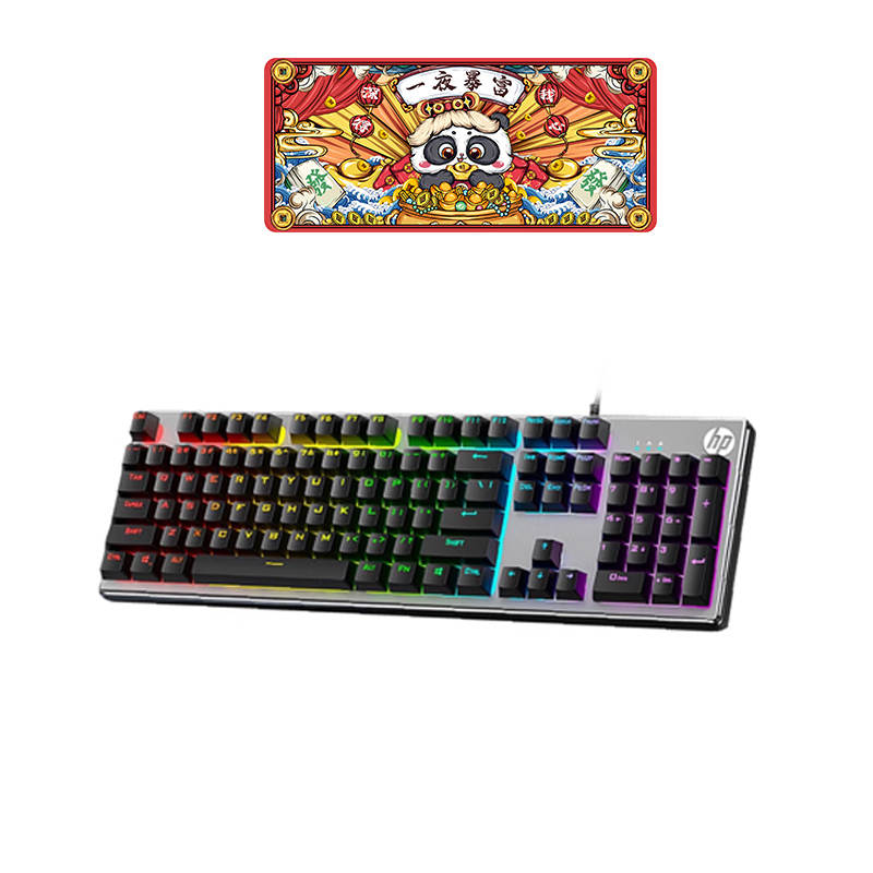 HP K500Y Wired Connection Mechanical Feel, Laptops Portable Office Esports Gaming Set Keyboards