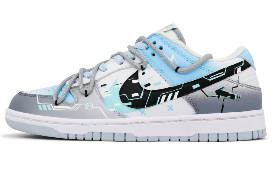 Nike Nike Dunk Low Mad Creation, Light Of The Future Anti Slip Wear Resistant Low Top Skateboard Shoes Men's Gray Blue