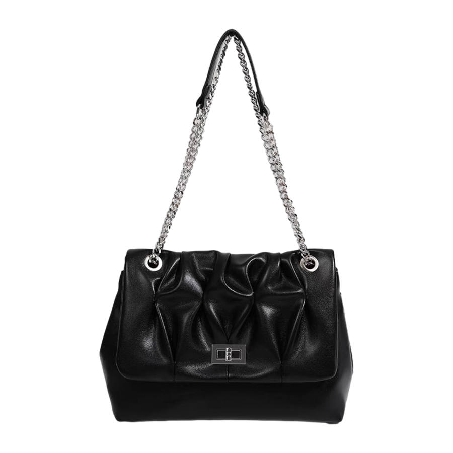 UNITE STAR Pu Hobo Bag, Shoulder Bag, Crossbody Bag Women's Black/White