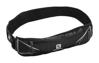 SALOMON 3.9L Zip Closure Fanny Pack Outdoor Bag Nylon Black Men's