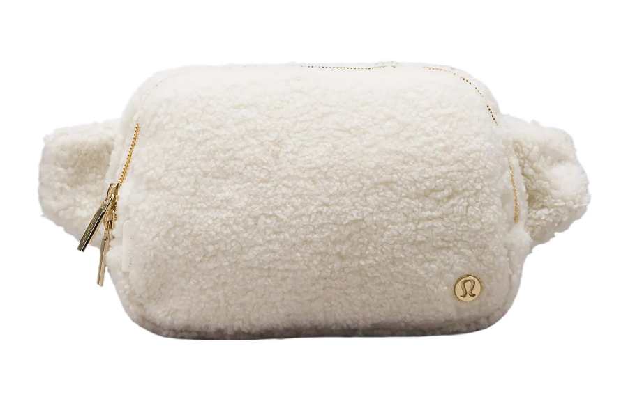 Lululemon Everywhere Polyester Sling Bag, Fanny Pack Large Women's White Opal & Gold