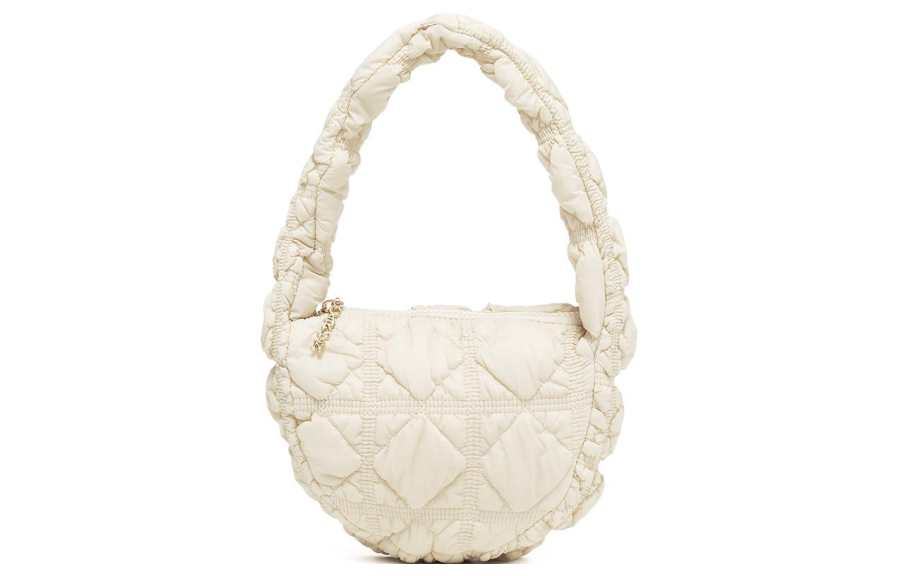 CARLYN Nylon Cloud Bag, Handbag, Shoulder Bag Mini Women's Ivory