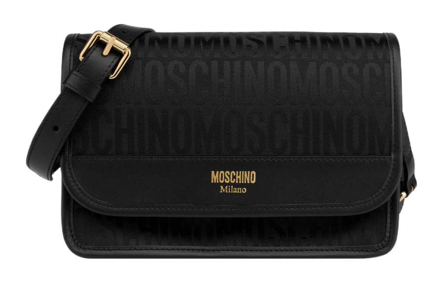 MOSCHINO Cotton With Polyester Crossbody Bag, Shoulder Bag Women's Black