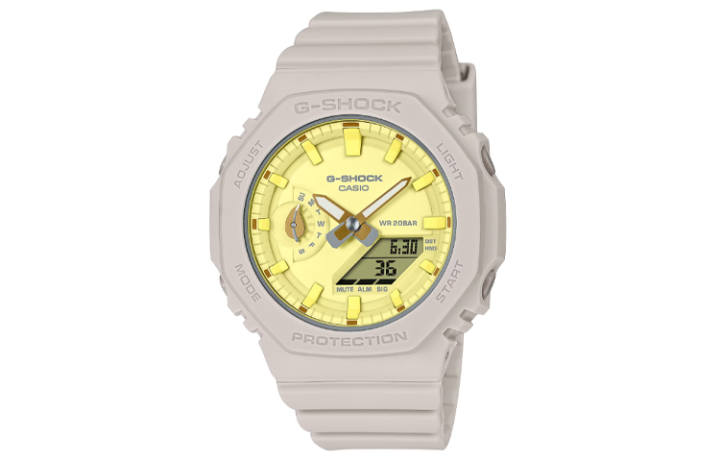 CASIO CASIO Women's Liquid Crystal/Analog Dual Display Series Yellow Watch