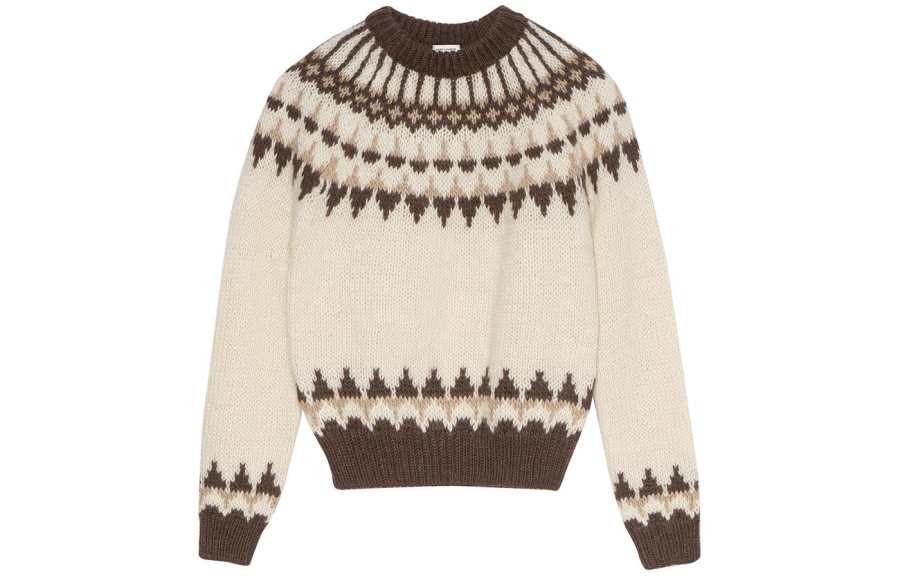 SAINT LAURENT 【Previous Season】fair isle-style knitted sweater
