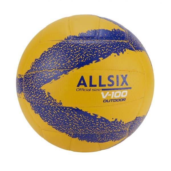 DECATHLON DECATHLON Rubber Size 5 Volleyball Unisex Yellow Blue