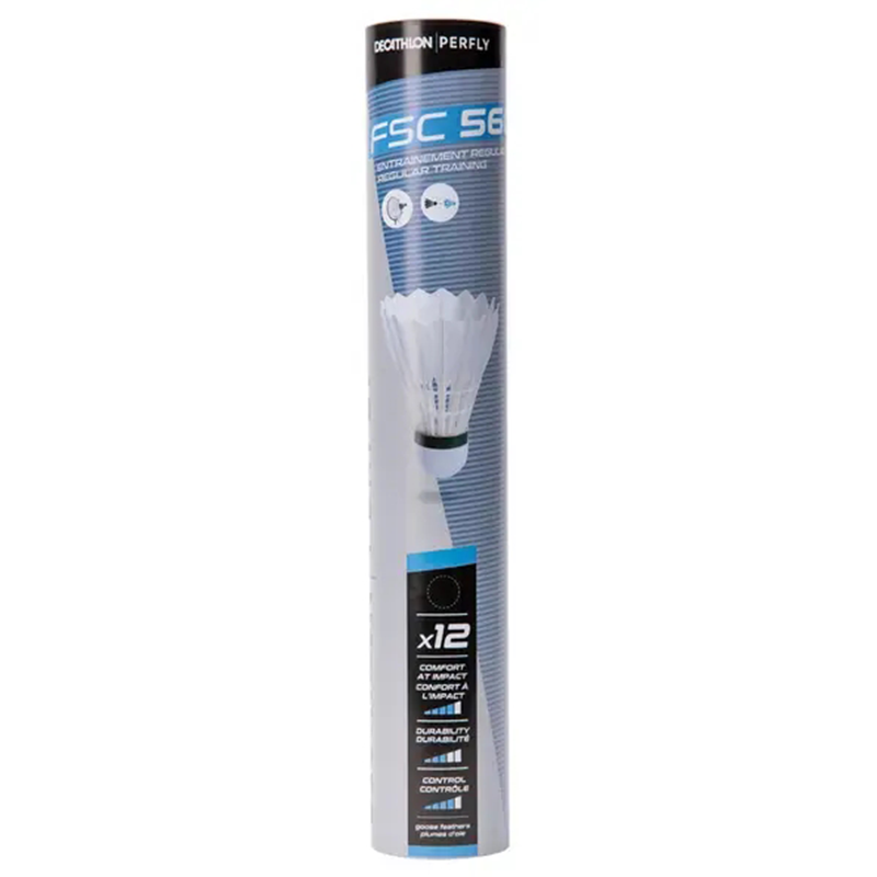 DECATHLON DECATHLON Goose Feather Shuttlecock 12 Pack Goose Feather Training Shuttlecocks