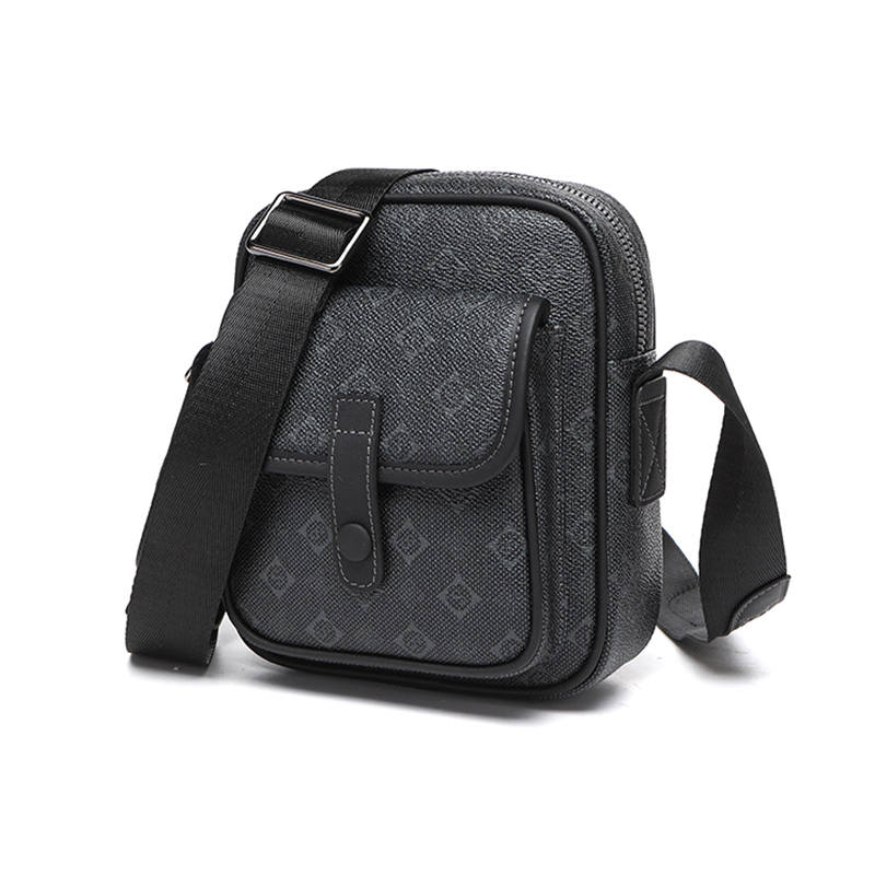 SEPTWOLVES PVC Cell Phone Pouch, Shoulder Bag, Crossbody Bag Small Unisex Black