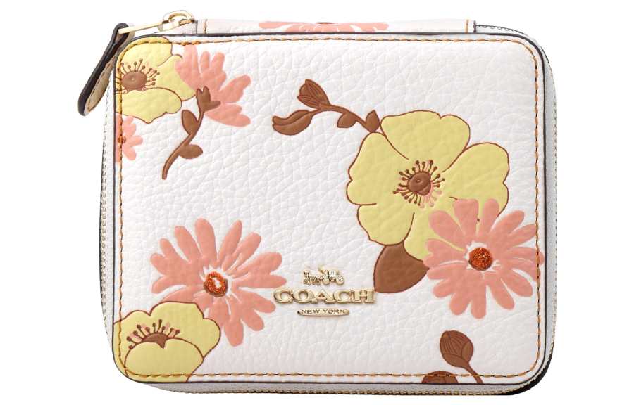 COACH Jewelry Bo Leather Detail Storage Bag Makeup Bag Mini Women's Multicolor