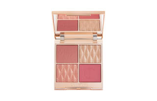 Charlotte Tilbury Whispers By The Bedside 4 Colors Highlighter Blush Palette Natural Enhancing Radiance 3.8g*4