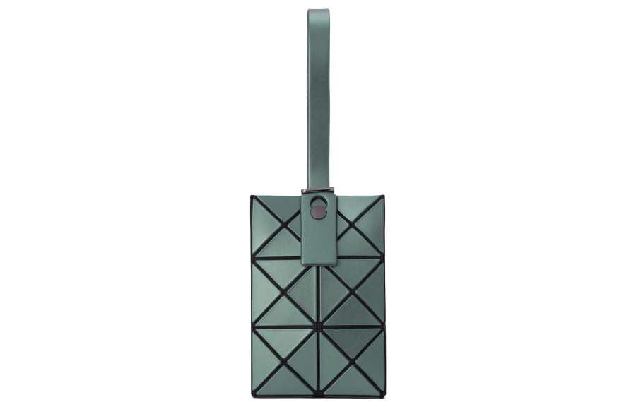 ISSEY MIYAKE Polyvinyl Chloride Resin Handbag Women's Dark Green
