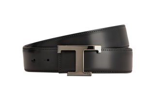 TOD'S Reversible Logo Plaque Buckle Belt