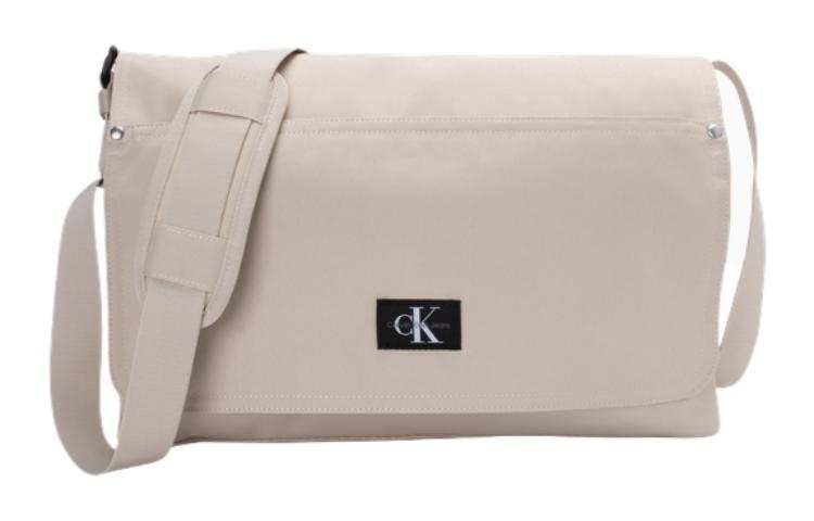 CALVIN KLEIN Fabric Shoulder Bag, Crossbody Bag Medium Men's Milk