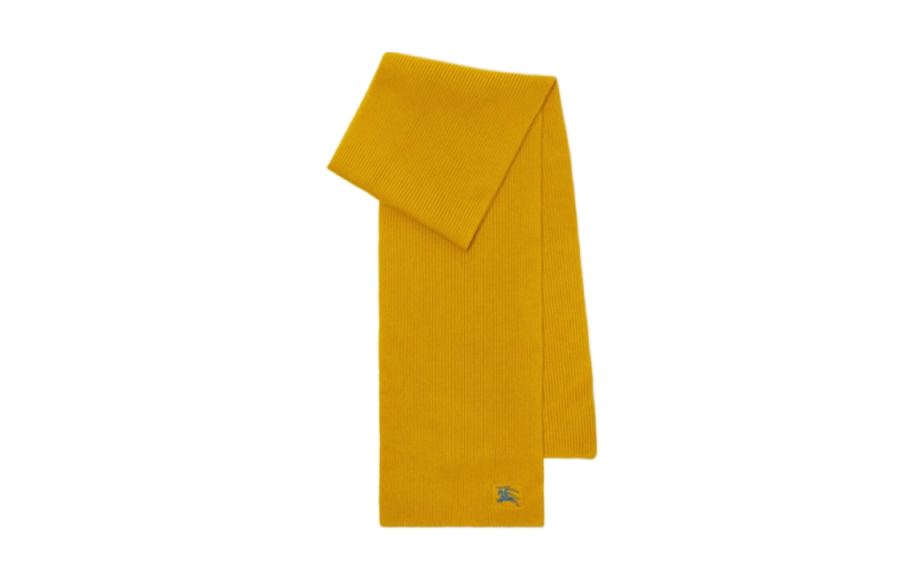 Burberry Cashmere Knit Scarves Unisex Yellow