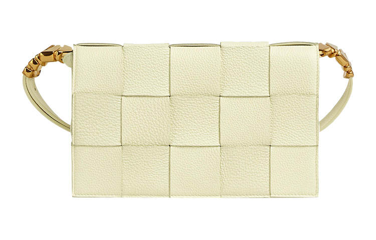 Bottega Veneta CASSETTE Cow Leather Tofu Bag Camera Bag, Shoulder Bag, Crossbody Bag Regular Unisex Passionate Yellow