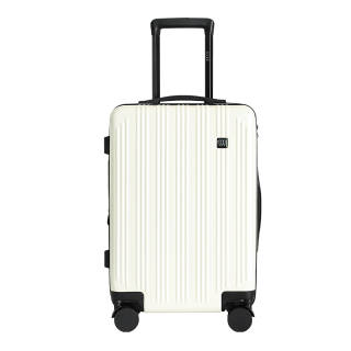ELLE HOMME ABS+PC Suitcase 20 Inch, 24 Inch Unisex Ivory White/Classical Style Gray