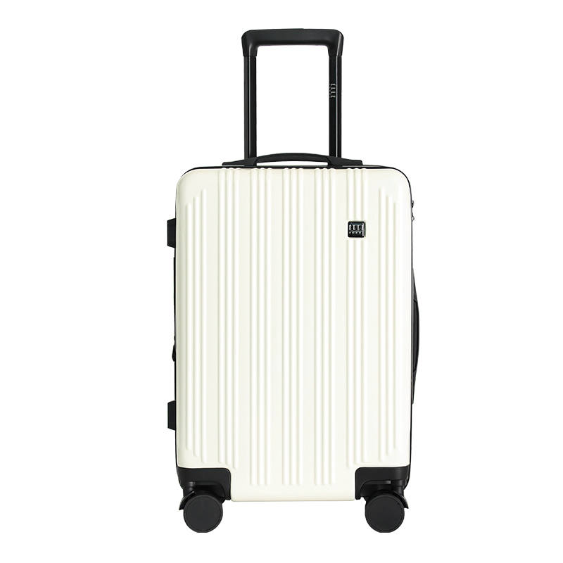 ELLE HOMME ABS+PC Suitcase 20 Inch, 24 Inch Unisex Ivory White/Classical Style Gray