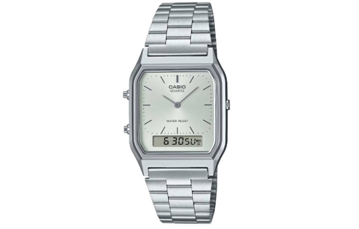 CASIO CASIO Unisex VINTAGE Series Silver Watch AQ-230A-7AMQY