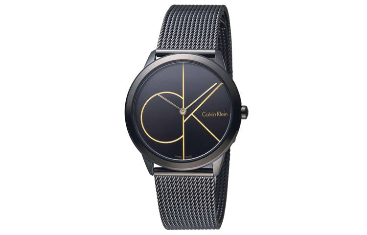 CALVIN KLEIN Wrist Watches Quartz Movement Stainless Steel Strap 35mm Black Dial Women's Watch 30m Water Resistant