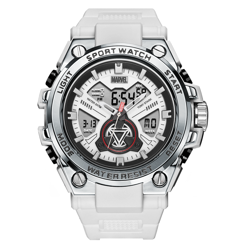 MARVEL MARVEL Energy Collection Iron Man Electronic Movement TPU Strap Watch Men's Watches Gray Dial