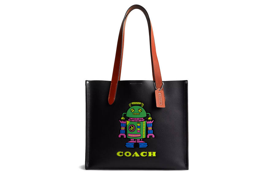 COACH Canvas With Leather Tote Bag, Shopping Bag, Shoulder Bag, Handbag Large Women's Black