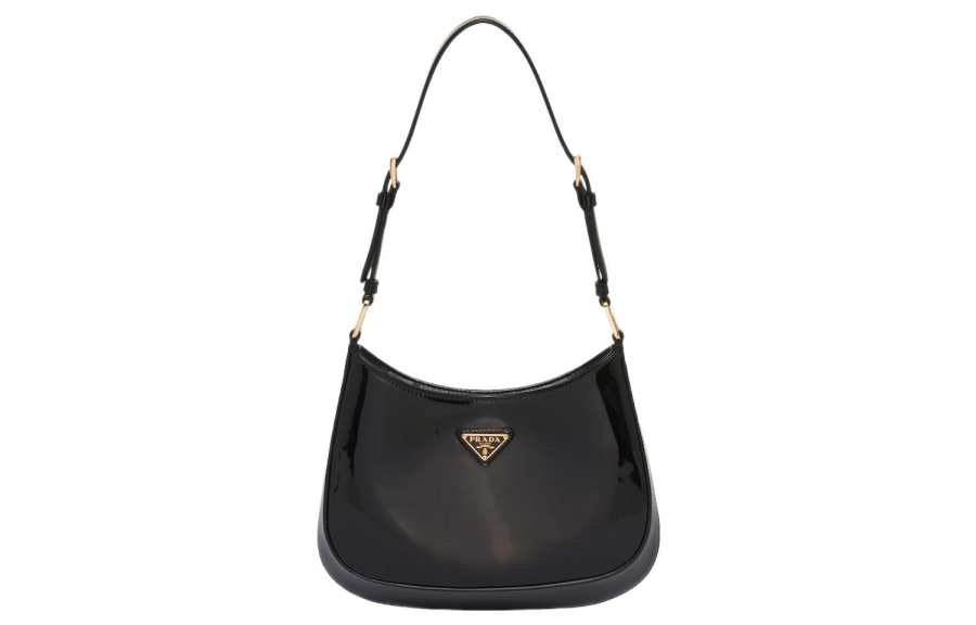 PRADA Cleo Leather Portable Crossbody Bag, Shoulder Bag Women's Black