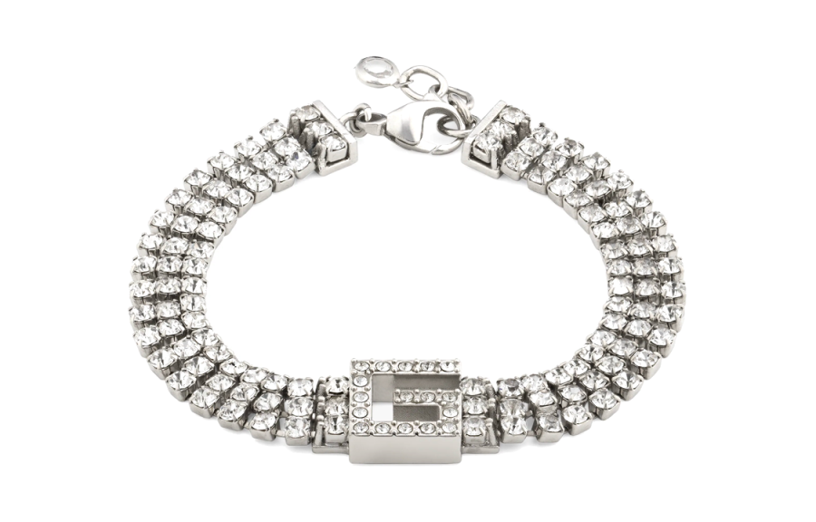 GUCCI GUCCI Square G Crystal Bracelets Unisex Silver