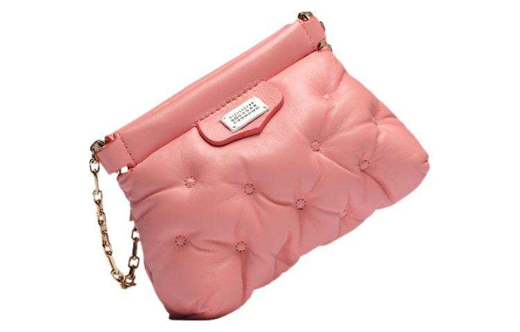 Maison Margiela Embroidery Nappa Leather Shoulder Bag Women's Ultra Bright Pink