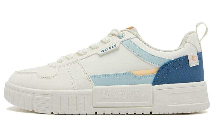 QIAODAN Cushioning, Wear Resistant Low top Skateboard Shoes Men's White Blue