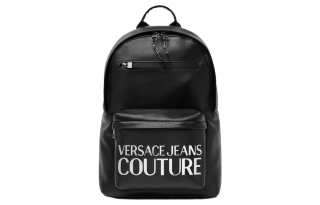 VERSACE JEANS COUTURE Polyurethane Backpack Men's Black & White