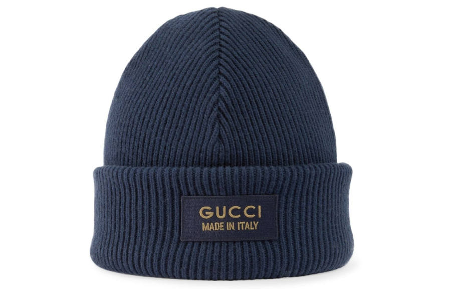 GUCCI GUCCI Logo-patch Wool Beanie