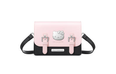 Zgo Sanrio Hello Kitty Collection Pu Messenger Satchel Bag, Shoulder Bag Women's Pink Black
